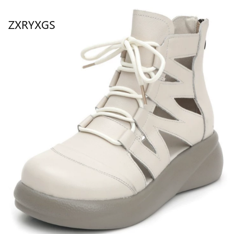 Women'S Fashion Layering - ZXRYXGS 탑 레이어 소가죽 로마 샌들