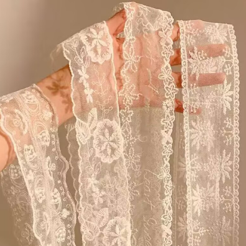 패션 Y2k 긴 레이스 허리띠 활 꽃 레이스 허리 벨트 - Women'S Fashion Y2K Lace Bow Tie Flounce Sleeve Dress 리뷰 및 가격