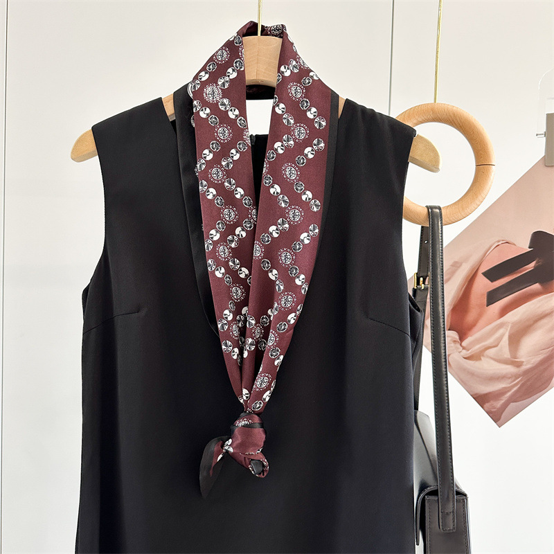 쥬얼리 프린트 100% 실크 넥 헤드 헤어 스카프 랩  - Women'S Fashion Layering 리뷰 및 가격