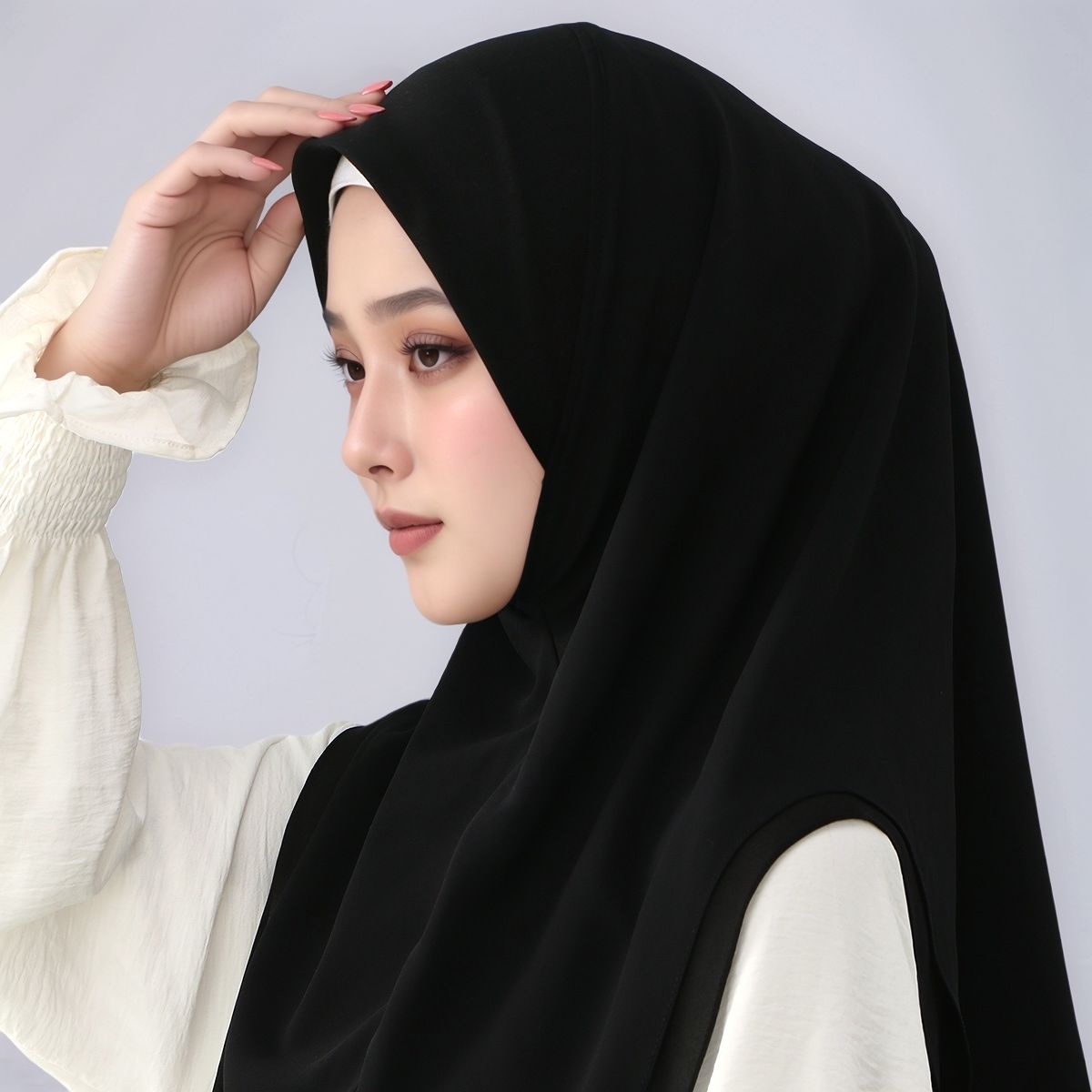 새로운 이중 레이어 쉬폰 기성복 즉시 착용 가능한 무슬 - Women'S Fashion Headbands 리뷰 및 가격