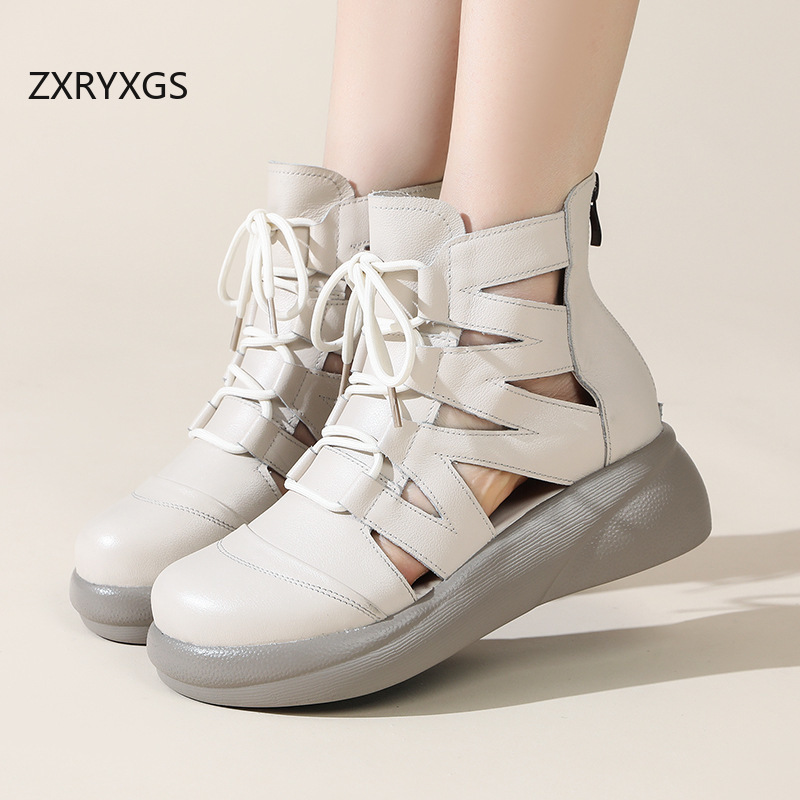 ZXRYXGS 탑 레이어 소가죽 로마 샌들 여성용 쿨  - Women'S Fashion Layering 리뷰 및 가격