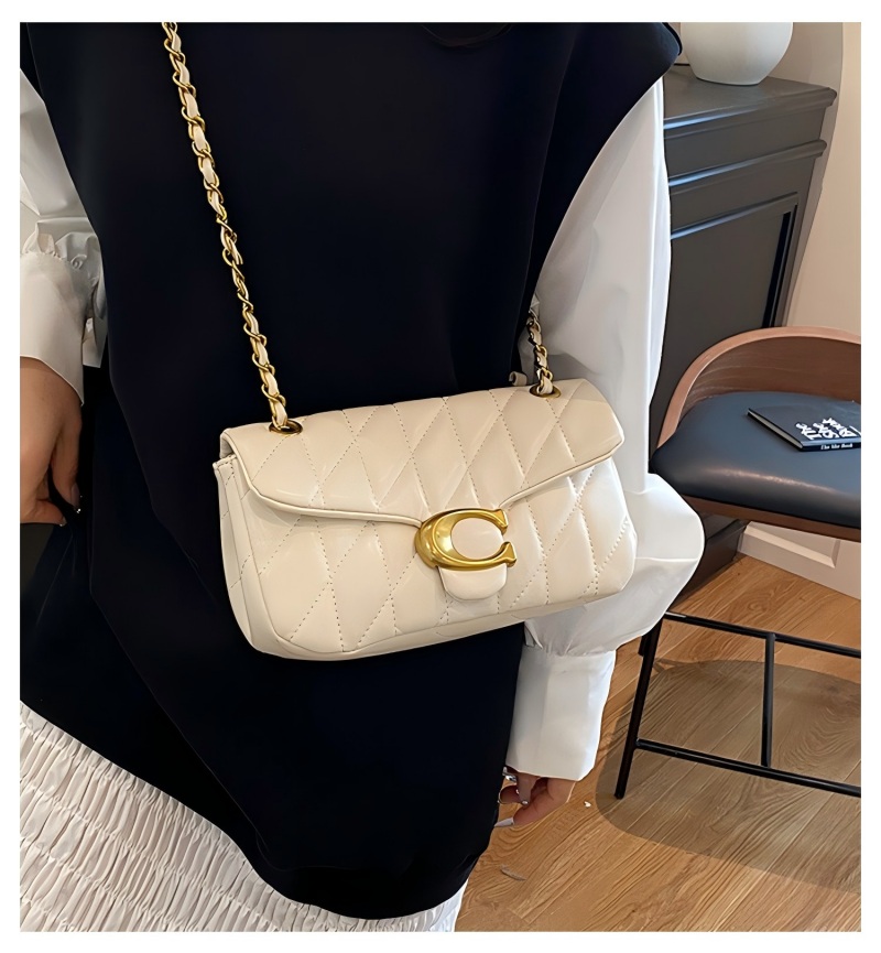 여성 퀼트 가죽 숄더백 명품 C 로고 골드 체인 크로스 - Women Fashion Logo Design 리뷰 및 가격