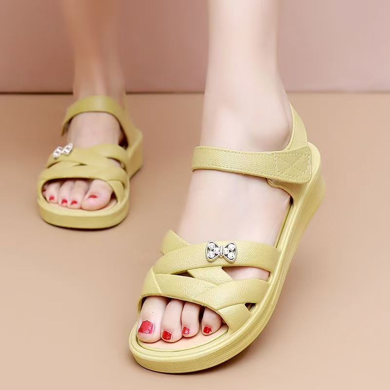 중년 및 노년 여성 웨지 샌들 여름 신상 소프트 솔 논 - Women'S Fashion Middle Ages 리뷰 및 가격
