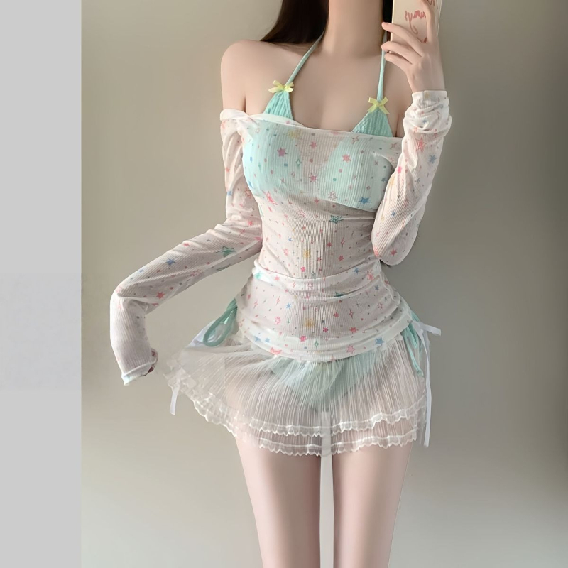 2026 여름 여성용 긴팔 비키니 세트 한국 패션 스윗 - Women'S Fashion Middle Ages 리뷰 및 가격