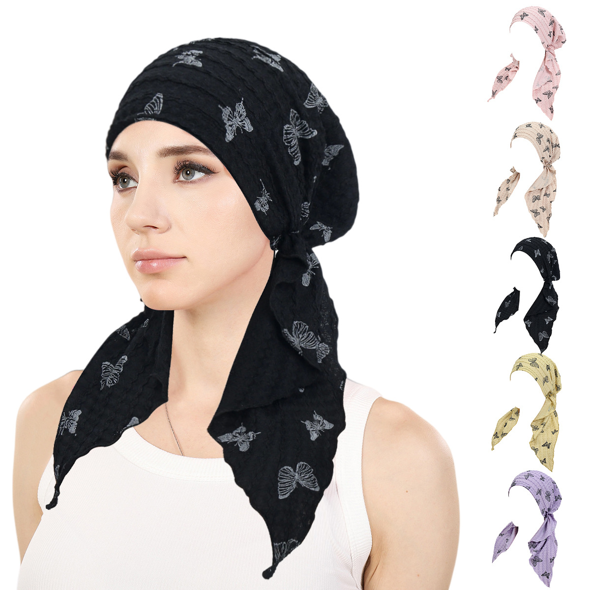 여성 무슬림 히잡 캡 랩 헤드 소프트 탄성 롱테일 터번 - Women'S Fashion Headbands 리뷰 및 가격