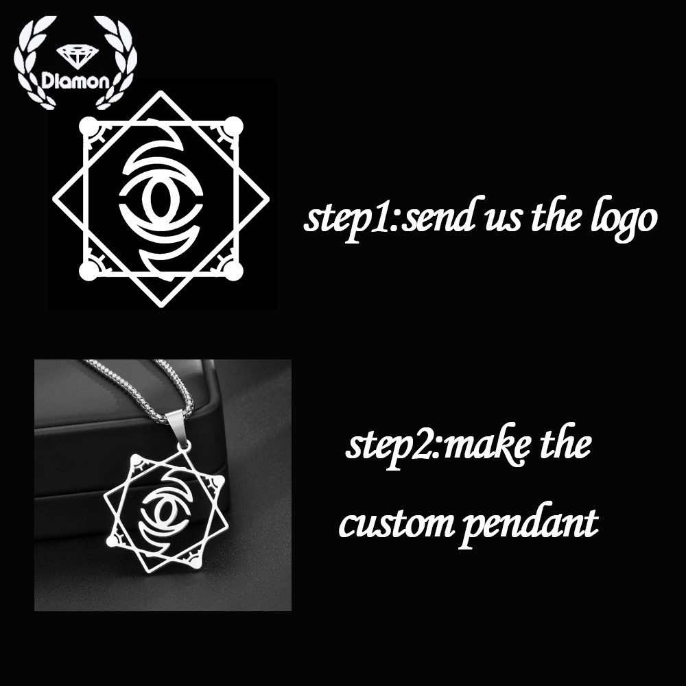 다이아몬드 맞춤형 기하학 로고 이름 이미지 목걸이 펜던 - Women Fashion Logo Design 리뷰 및 가격